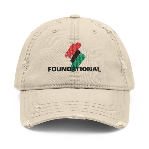 Foundational Red, Black and Green Distressed Hat