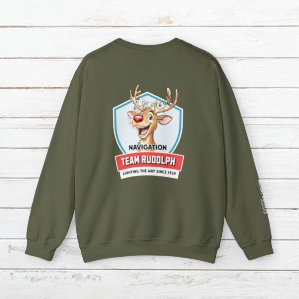 Team Rudolph Crewneck Sweatshirt | Christmas Reindeer Team Badge
