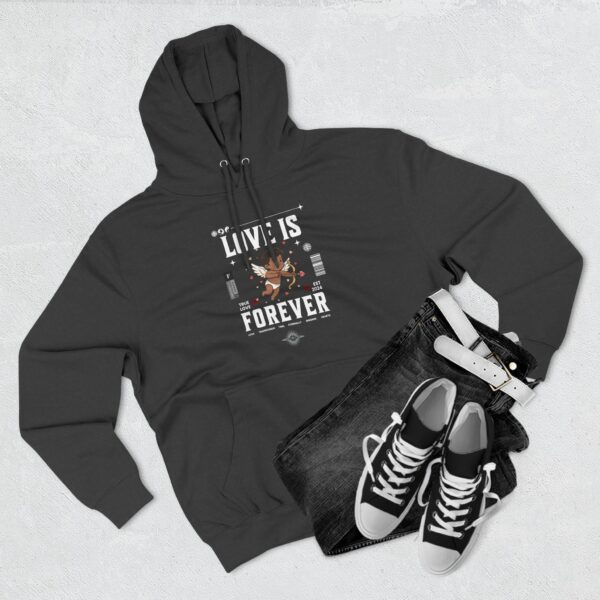 12720933469341920905_2048.jpeg Love Is Forever Hoodie — Brown Cupid Blackletter Pullover