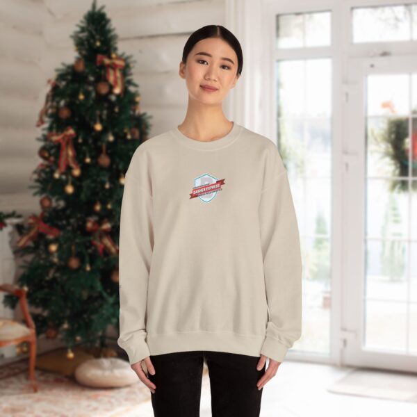13392499708183722557_2048_custom.jpeg Dasher Express Crewneck Sweatshirt | Christmas Reindeer Team Badge