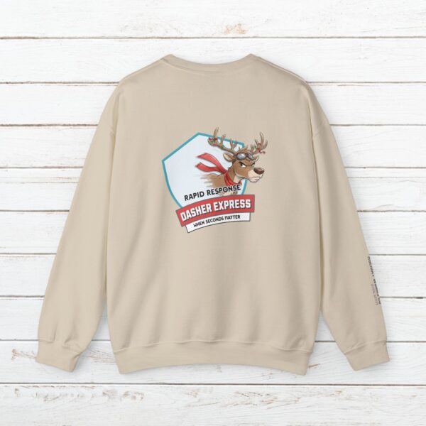 1369737019024006846_2048_custom.jpeg Dasher Express Crewneck Sweatshirt | Christmas Reindeer Team Badge