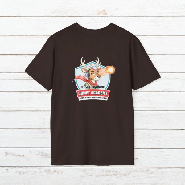 Comet Academy Holiday Tee | Vintage Reindeer Badge Christmas Shirt for the Whole Family