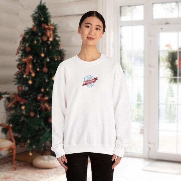 Cupid Care Corps Crewneck Sweatshirt | Christmas Reindeer Team Badge