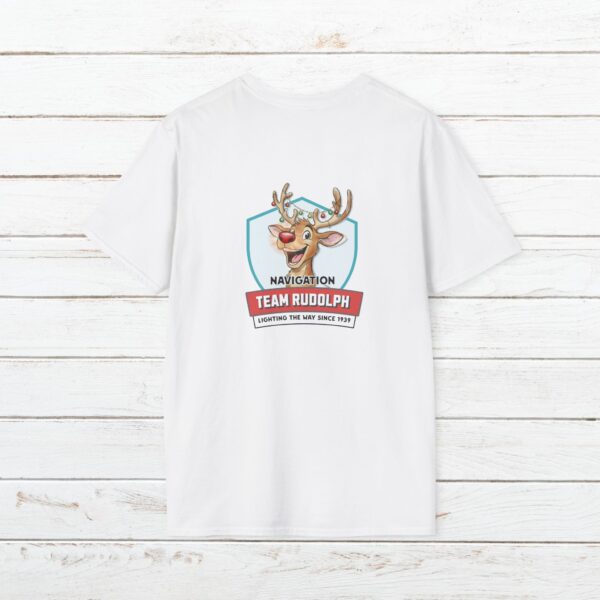 17672546002576552650_2048_custom.jpeg Team Rudolph Holiday Tee | Vintage Reindeer Badge Christmas Shirt for the Whole Family