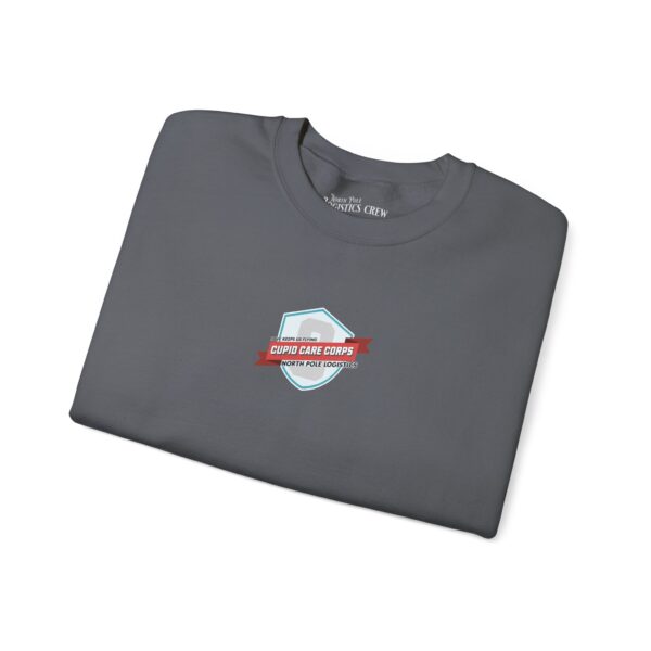 Cupid Care Corps Crewneck Sweatshirt | Christmas Reindeer Team Badge