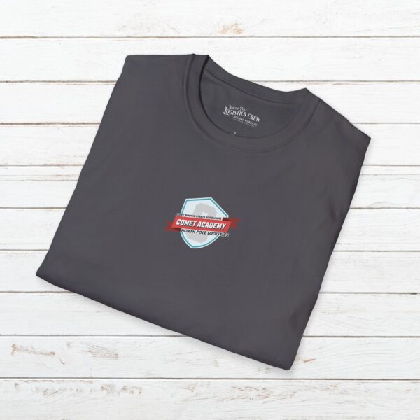 Comet Academy Holiday Tee | Vintage Reindeer Badge Christmas Shirt for the Whole Family