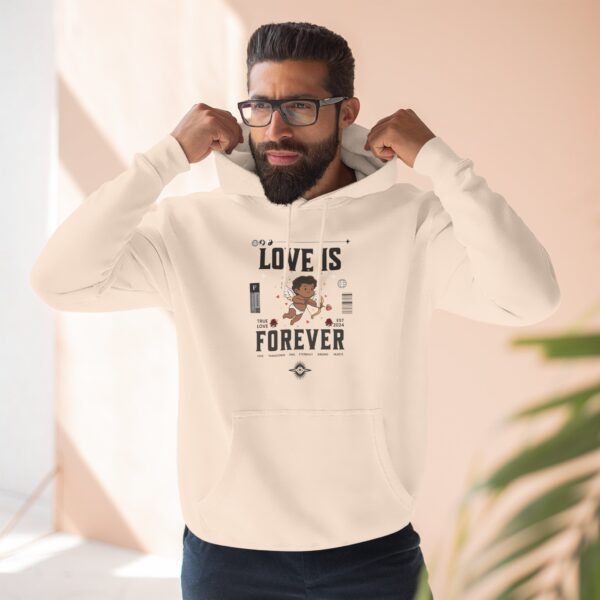 3524510961389520332_2048.jpeg Love Is Forever Hoodie — Brown Cupid Blackletter Pullover