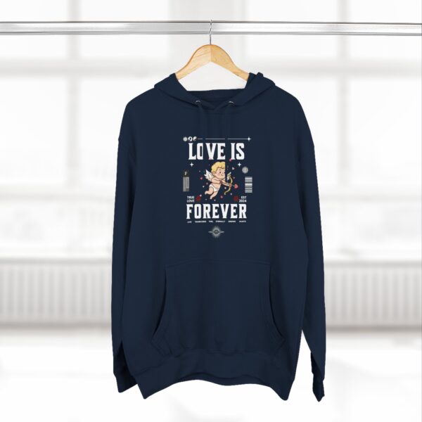 Love Is Forever Hoodie — Peach Cupid Graphic Romantic Pullover