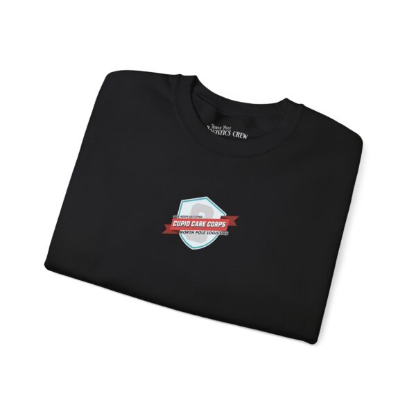 Cupid Care Corps Crewneck Sweatshirt | Christmas Reindeer Team Badge