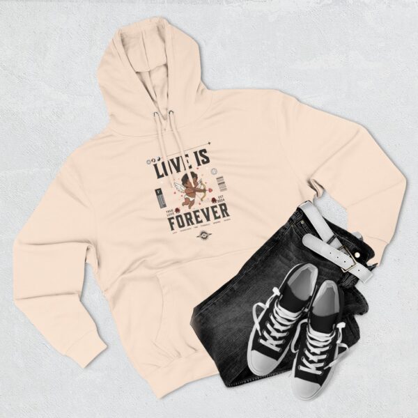 6384590141187444481_2048.jpeg Love Is Forever Hoodie — Brown Cupid Blackletter Pullover