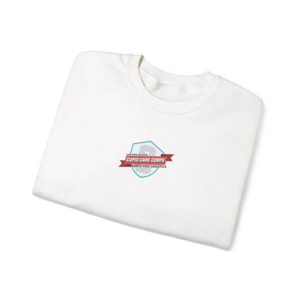 Cupid Care Corps Crewneck Sweatshirt | Christmas Reindeer Team Badge