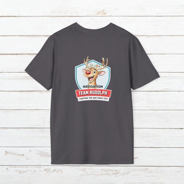 6971376472825164637_2048_custom.jpeg Team Rudolph Holiday Tee | Vintage Reindeer Badge Christmas Shirt for the Whole Family