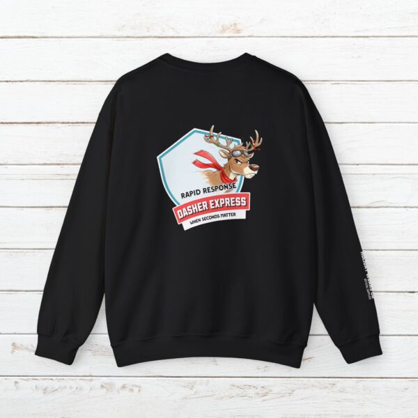 7143531387353791198_2048_custom.jpeg Dasher Express Crewneck Sweatshirt | Christmas Reindeer Team Badge