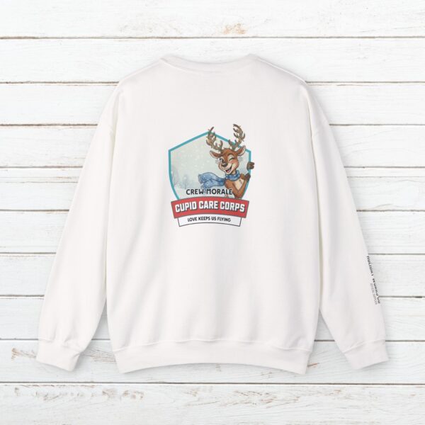 Cupid Care Corps Crewneck Sweatshirt | Christmas Reindeer Team Badge